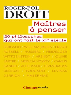 cover image of Maîtres à penser